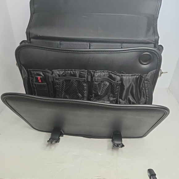 APC Briefcase Attache Zippered Portfolio Laptop Messenger Bag Black - Picture 3 of 9